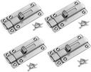 Stainless Steel Door Latch Barrel Bolt Slide Latch Lock Pack of 4 (3Inch) Sliver