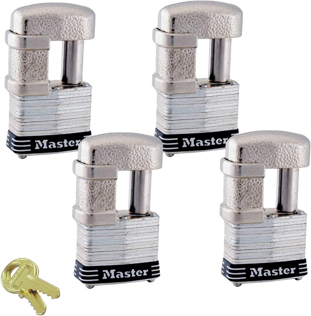 Master Lock - (4) Keyed Alike Trailer & Multi Purpose Padlocks, 37KA-4