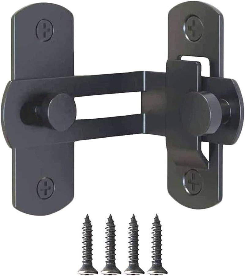 Flip Door Sliding Latch,90 Degree Stainless Steel Latch,Safety Sliding Barn Door Lock,Latch Lock,Right Angle Curved Door,Prevent Corrosions