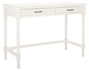 SAFAVIEH Mckinlee Solid Retro 2 Drawer Writing Desk, Distressed White