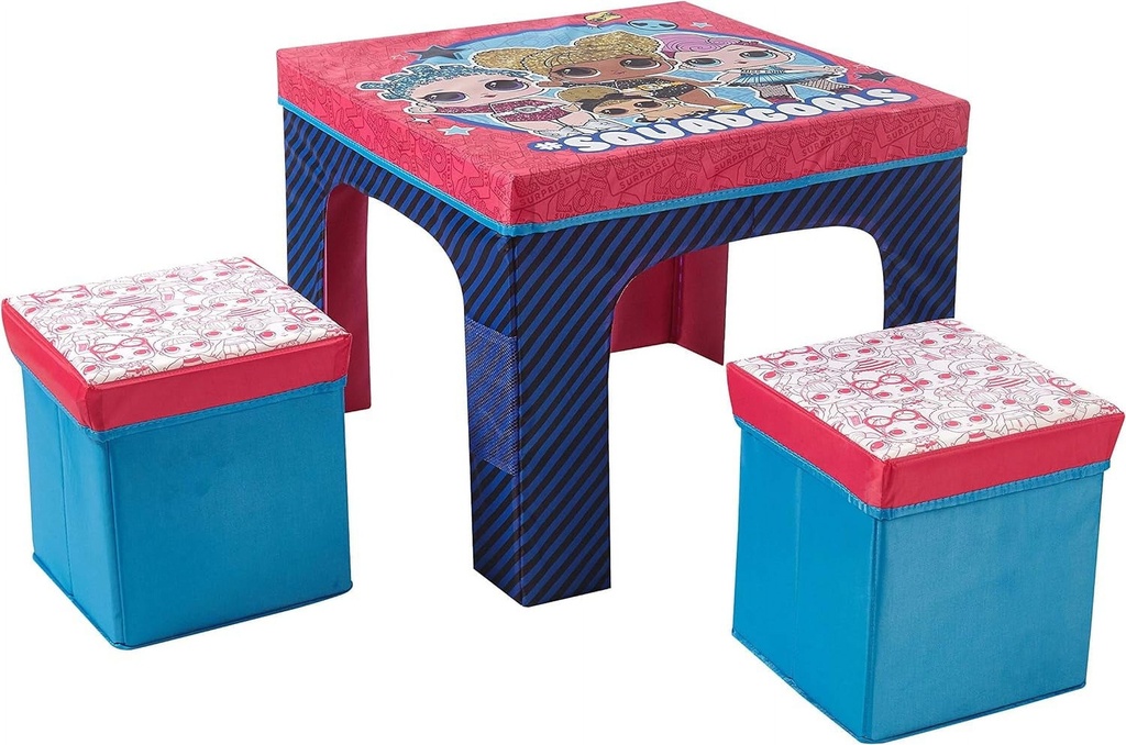 LOL Surprise 3 Piece Collapsible Storage Table and Chair Set