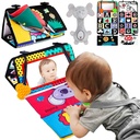 Sytle-Carry Baby Toys 0-6 Months Boy Gifts, Baby Mirror Toys with Soft Crinkle 3D Activity Book, Teethers, Rattle, Developmental Montessori Sensory Crawling Toy, Newborn, Infant 0-3-4-6-12 Month