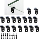 16Pcs Shelf Support Peg Shelf Pins Kit Bracket Shelf Holder Replacement Peg for Support Cabinet Shelf Kitchen Furniture Book Shelves Holder Locking Pins (Round Black)