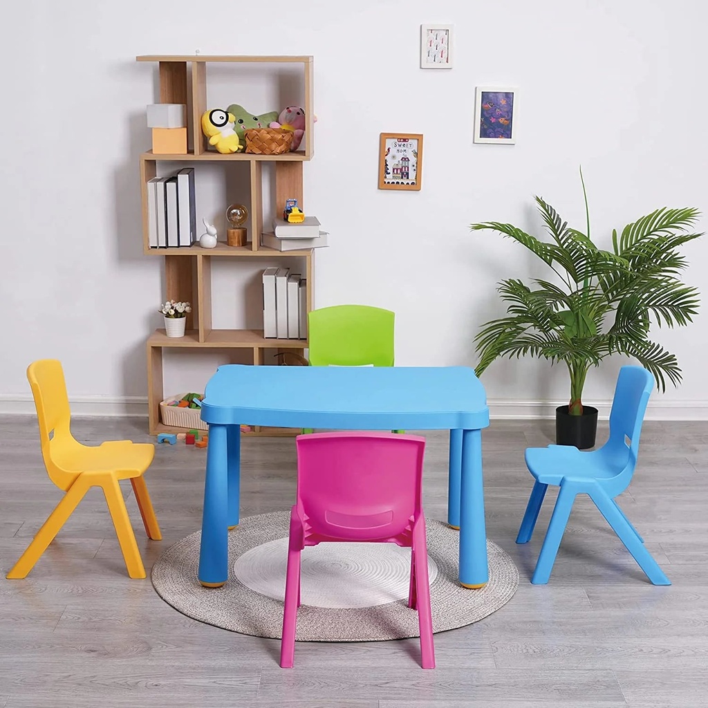 Domi Outdoor Living 5 Pieces Plastic Toddler Kids Table and Chair Set, Home,Children'S Day Gift
