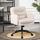 Flysky Adjustable Home Office Chair(300Lbs), Modern Mid Back Computer Chair Beige