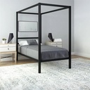 DHP Modern Metal Canopy Platform Bed Frame, Twin, Black