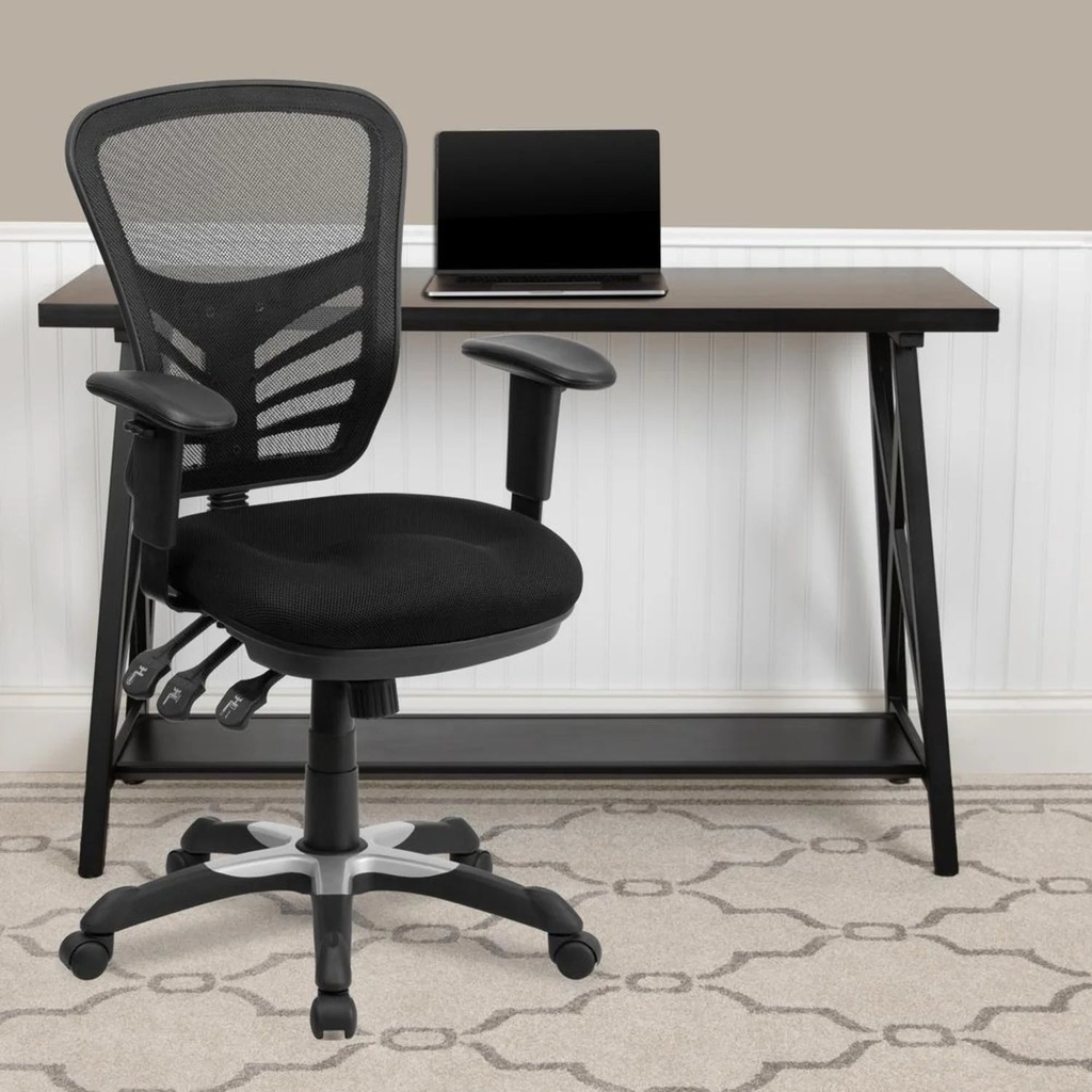 Nicholas Ergonomic Mid-Back Swivel Office and Gaming Chair, Black