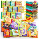SYNCFUN 12 Pcs Baby Bath Toys, Cloth Books for Baby Multi-Age, Infant Early Education First Toys for Toddlers Kids Birthday Gifts