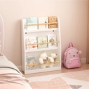 3 Tier Kids Book Shelf, Book Rack Organizer for Kids Boys Girls Helps Keep Bedrooms, Playrooms, and Classrooms Organized, White