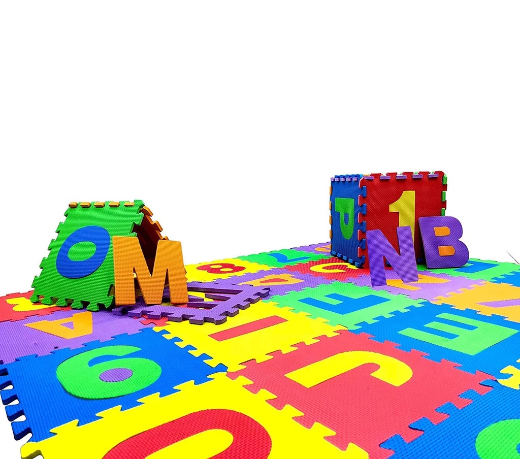 Little Fun Times Big Foam Playmat for Baby 60 Pcs. 71.5X71.5 Inch for Learning Kids All Ages