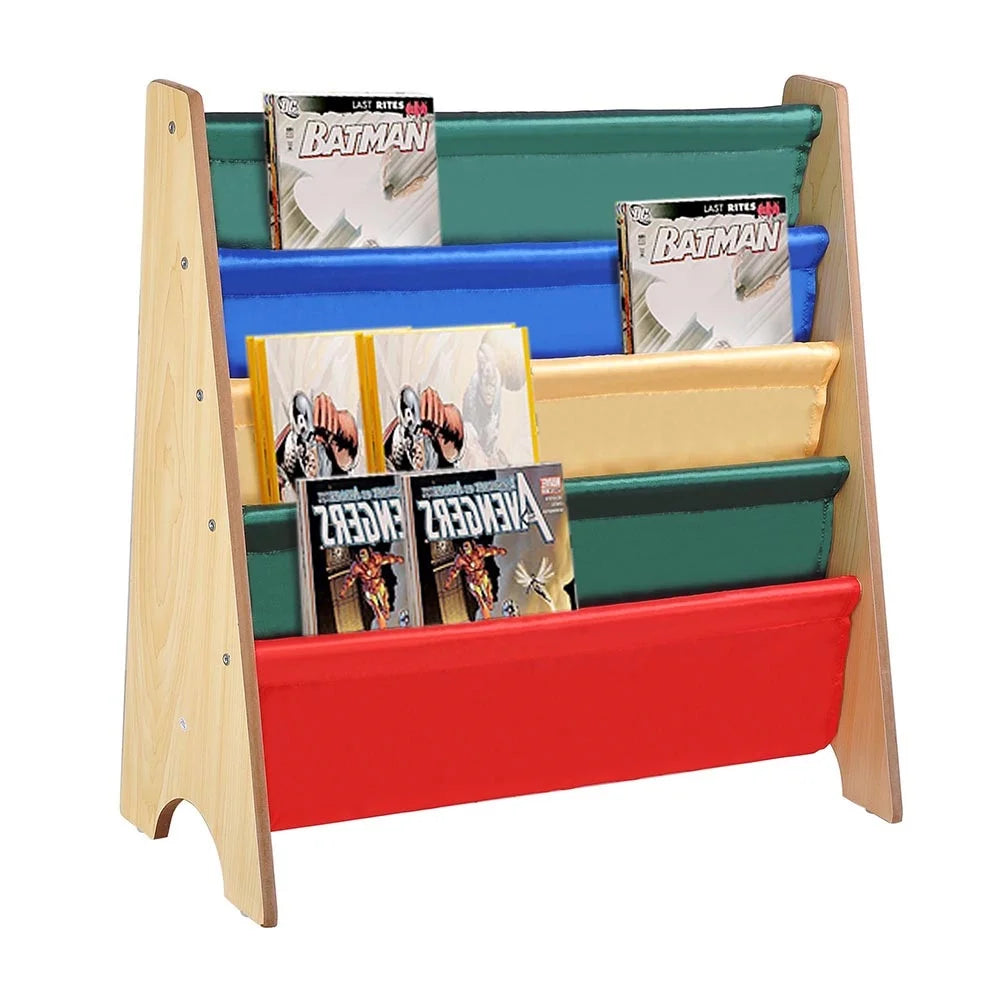 Kids Book Shelf Book Storage Holder Display Organizer Original Wood Color