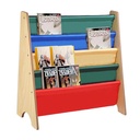 Kids Book Shelf Book Storage Holder Display Organizer Original Wood Color