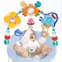 Baby Stroller Car Seat Toys: Adjustable Stroller Arch Carseat Toys for Infants 0-6-12 Months - Montessori Sensory Travel Crib Bouncer Bassinet Activity Toys for Toddler Boy Girl 0 3 6 9 12 24 Months