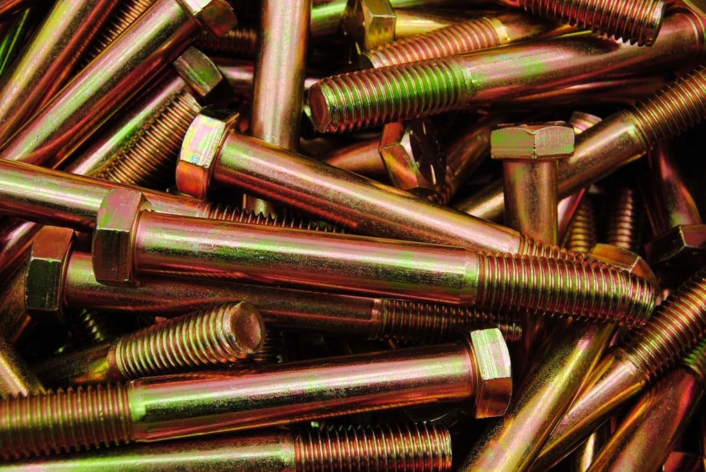 (15) Hex Head 5/8-11 X 5 Grade 8 Bolts Cap Screws Yellow Zinc Coarse