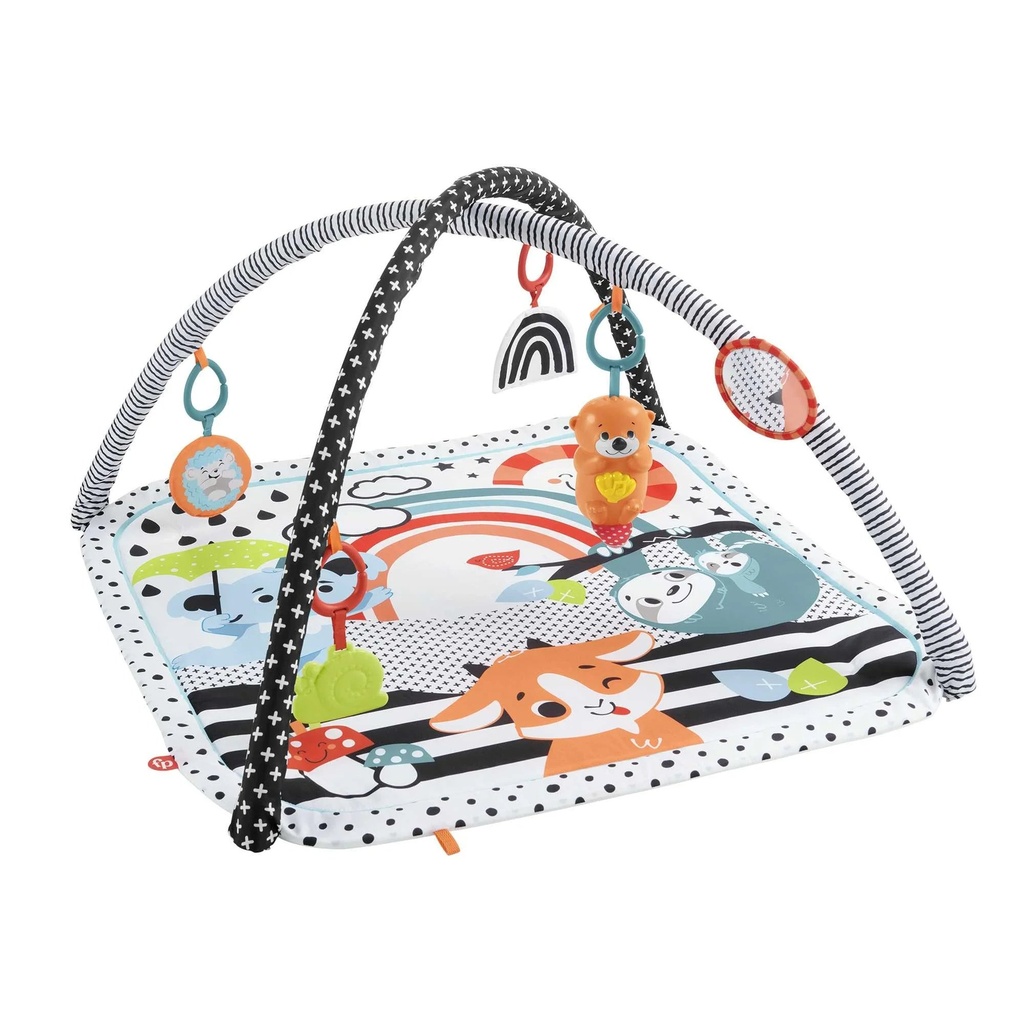 Fisher-Price 3-In-1 Music Glow and Grow Gym Infant Playmat with Lights & Removable Toys