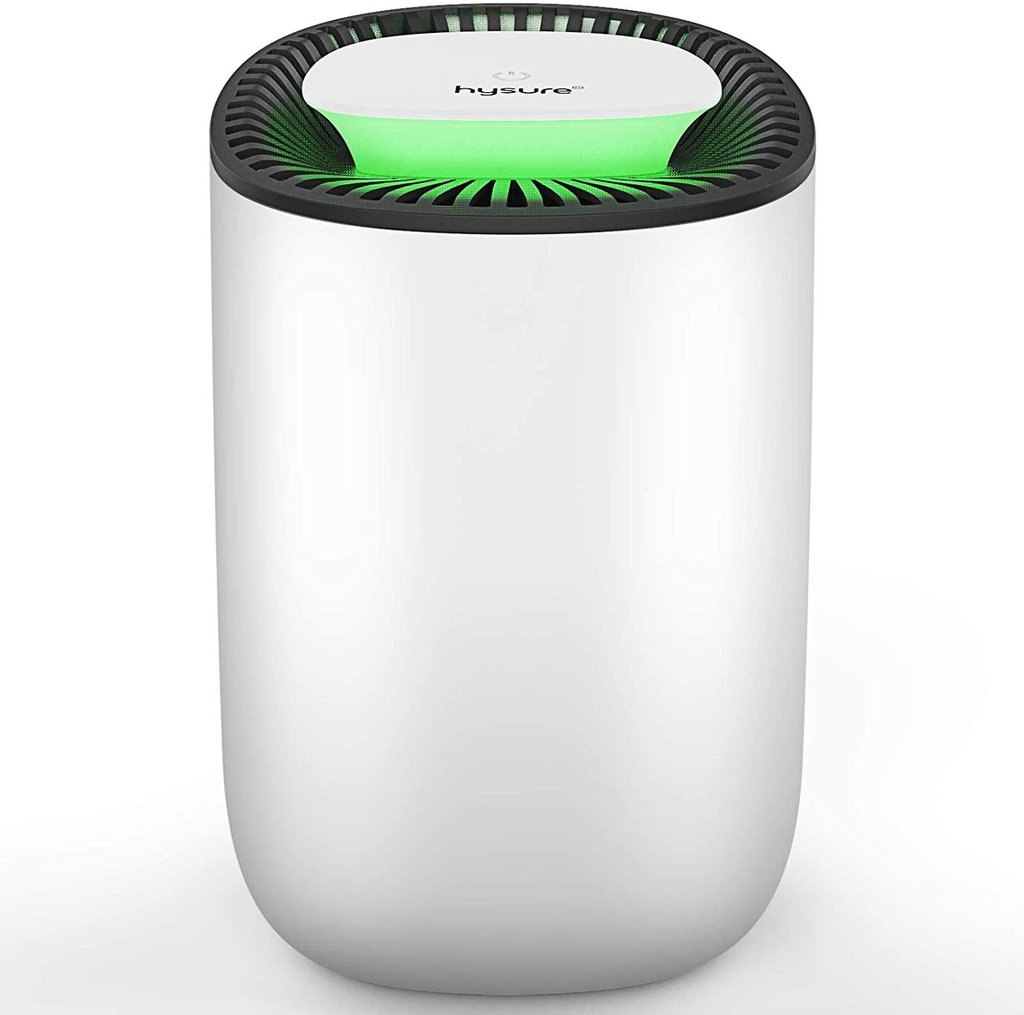 Dehumidifier,Hysure Quiet and Portable Dehumidifier Electric 600ml for Small Rooms Bathroom, Bedroom, Wardrobe Room, Closet, Crawl Space, White
