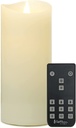 Softflame Flameless Pillar LED Candle 3 X 7" | Ivory | Realistic Moving and Flickering Flame | Remote Control with 2/4/6/8/10/12 Hour Timer Included