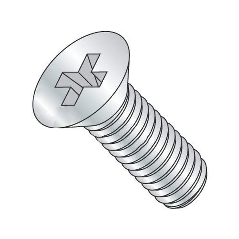 10-32 X 5" Machine Screws/Phillips/Flat Head/Steel/Zinc (Carton: 400 Pcs)