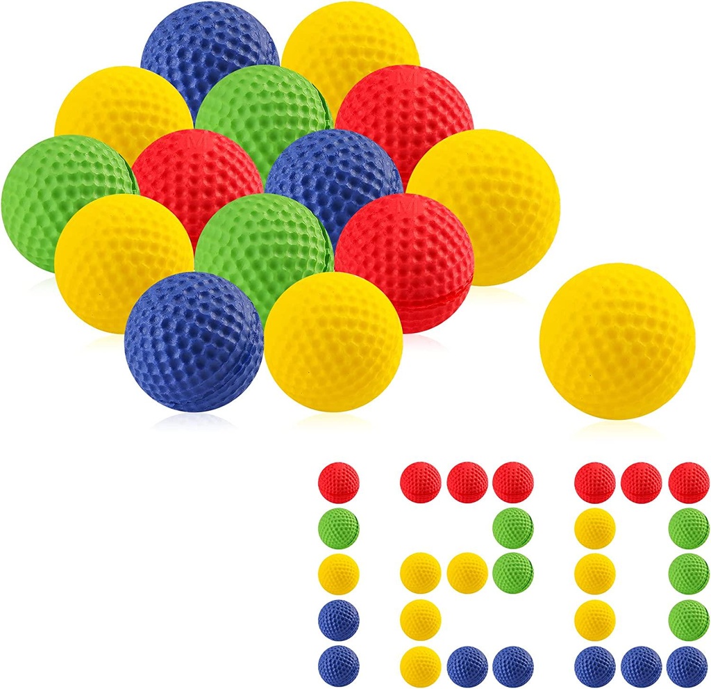 Round Rival Ammo Compatible with Nerf Rival 120-Refill Balls Bullets Pack Mix Colors for Nerf Guns Toys Shooting Games