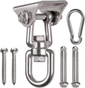 WAREMAID Heavy Duty 360° Swivel Swing Hanger, Stainless Steel Swing Hook for Ceiling Wooden Swing Set Bracket, Punching Bag Hanger for Playground Gym Rope Hammock Chair Yoga Swing, 1000 Lb Capacity