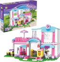 Milestar Girls Friends House Building Blocks Toys Pink Beach Villa Swing Sun Lounger Building Kit Bricks Toys for Girls Dolls House Construction Play Set Educational Toys for Kids 319 PCS