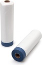 Genafola Pre-Taped Masking Film - 2 Pack (5Ft X 60Ft Each) - Painter'S Plastic - Automotive and Furniture Protection- Strong Hold Masking Tape 3/4" Wide Tape Makes for Easy Application