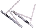 1 Pair Casement Window Hinge, 10 Inch Stainless Steel Finish Adjustable/2 Pack Standard Duty Concealed Hinge, Universal E-Gard Corrosion Resistant Coating Friction Stay Hinges for Awning/Hopper
