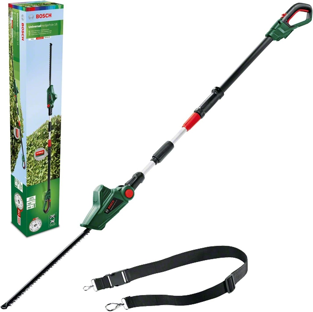 Bosch Cordless Telescopic Hedge Cutter Universalhedgepole 18 (Without Battery, 18 Volt System, in Box)