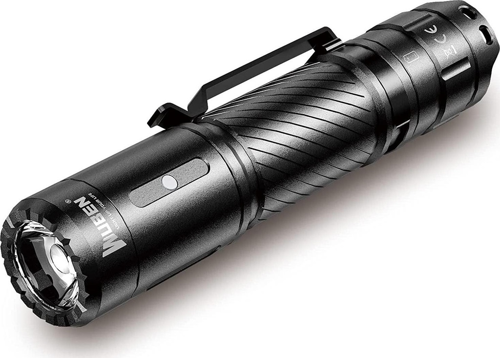 WUBEN C3 Rechargeable Flashlight 1200 High Lumens Tactical Super Bright LED Flashlights Included Type-C Charging IP68 Water-Resistant 6 Light Modes Pocket-Sized EDC Flash Light