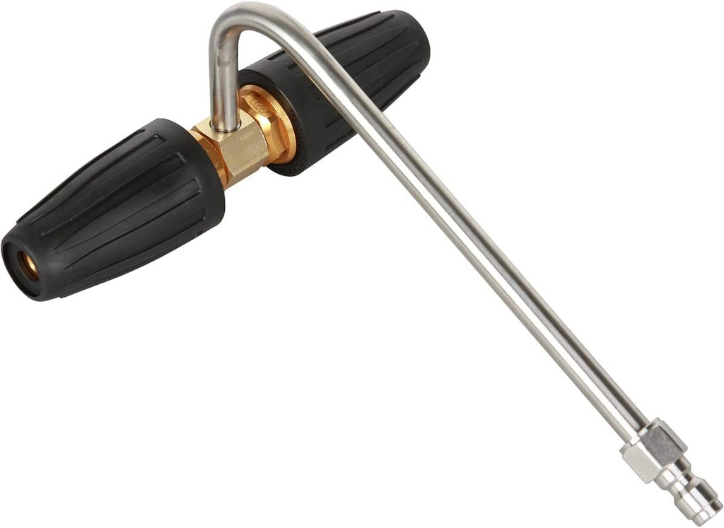 Chavor High Pressure Washer Attachment, Gutter Cleaner with Two Rotating Turbo Nozzles, 1/4 Inch Quick Connect, 4000 PSI