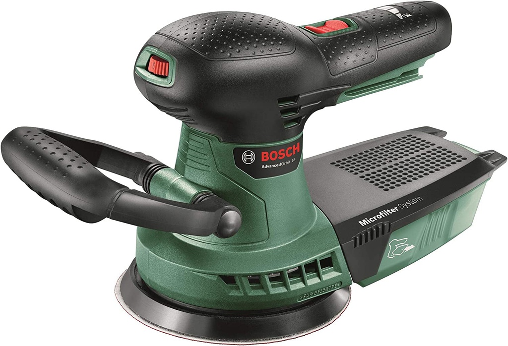 Bosch Cordless Random Orbital Sander Advanced Orbit 18 (Without Battery, 125 Mm, 18 Volt System, Sandpaper Sheet and Paper Assistant Included, in Box)