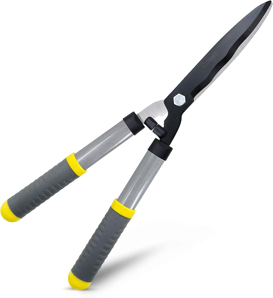 Colwelt Hedge Clippers 21'', Hedge Shears for Trimming Borders, Boxwood, and Bushes, Hedge Gardening Shears with Carbon Steel Sharp Blades & Ergonomic Comfortable Handle