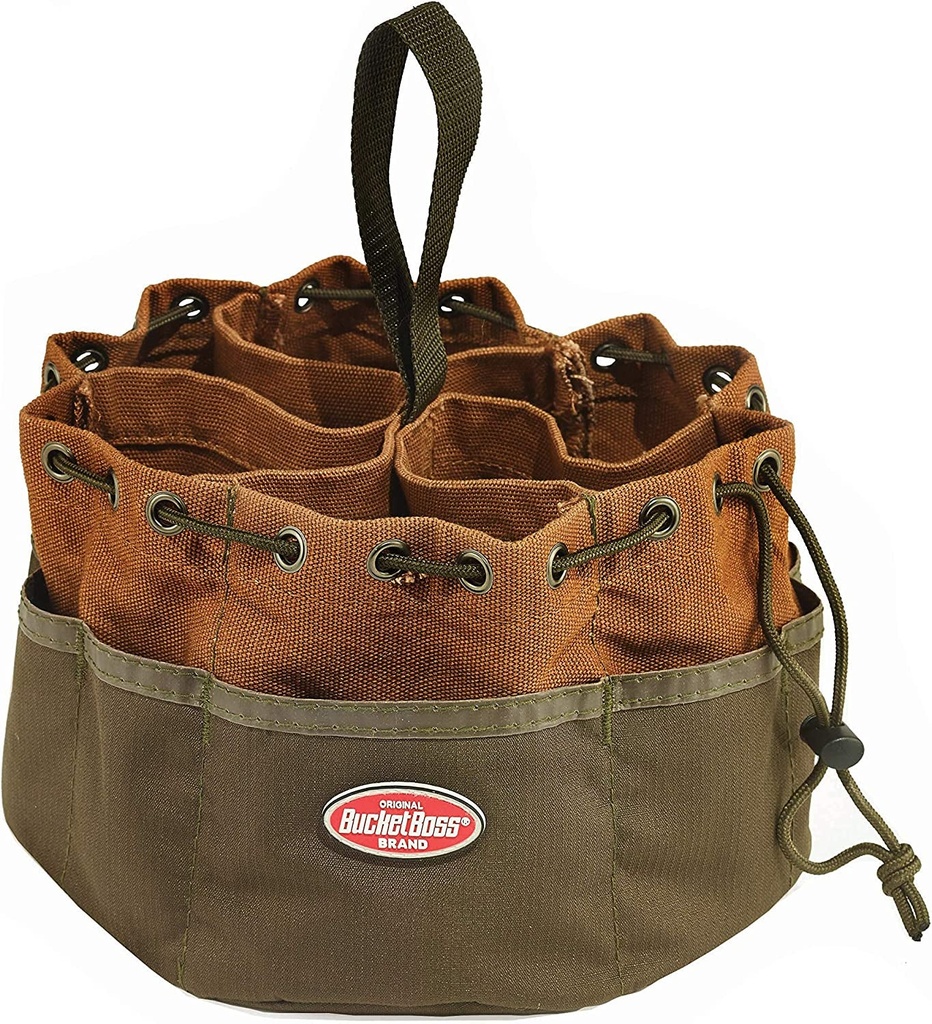 Bucket Boss Parachute Bag Small Parts Bag in Brown, 25001