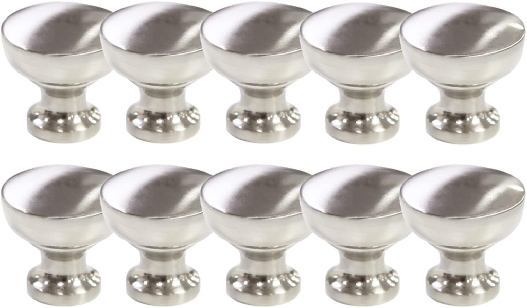Design House 189191 Brody Knobs for Kitchen Bathroom Closet Dresser Cabinets, 1.18", Satin Nickel, 10 Pack