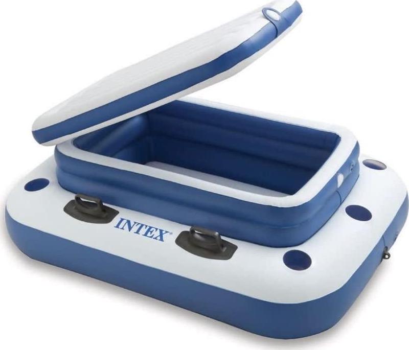 Intex 58821EP Inflatable Mega Chill II 72 Can Beverage Cooler Float With Lid