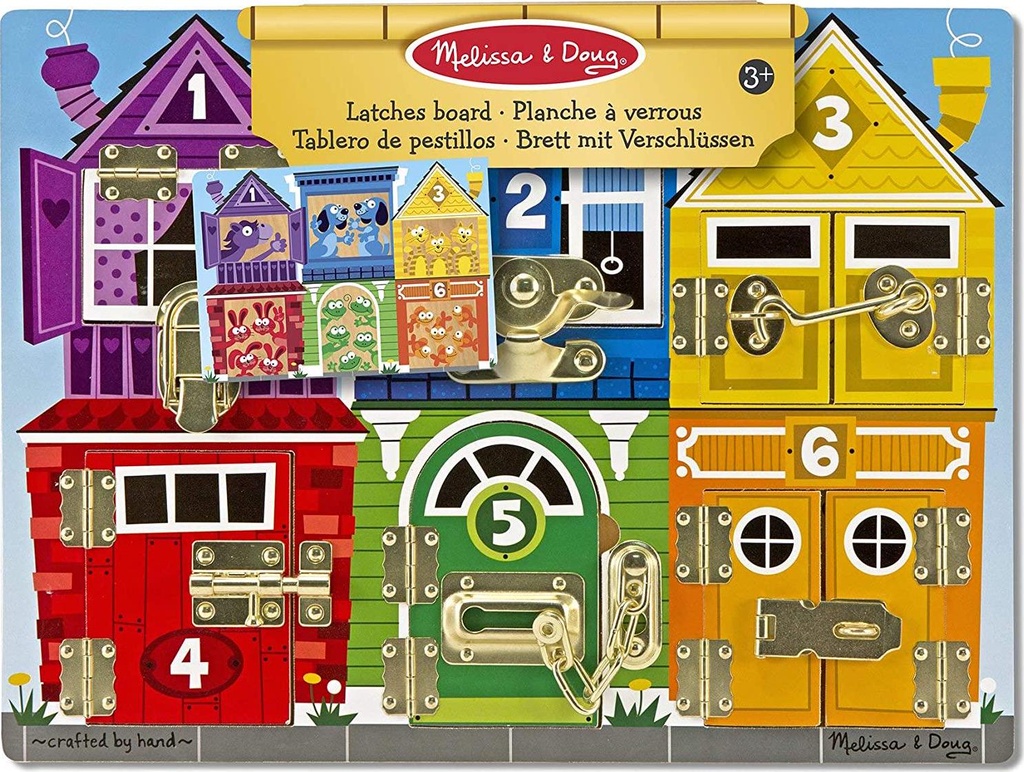 Melissa and Doug Latches Board | Developmental Toy | Motor Skills | Problem Solving | 3+ | Boy or Girl