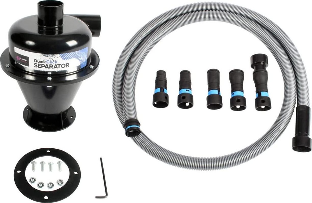Cen-Tec Systems 96513 Quick Click Dust Collection Separator for Workshop Vacuum Systems with 3m Power Tool Hose Kit