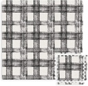 FloorPops FPF3751 Sawyer Plaid Interlocking Floor Tiles, Black