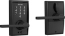 Schlage Touch FE695 Century Lock with Latitude Lever, Matte Black
