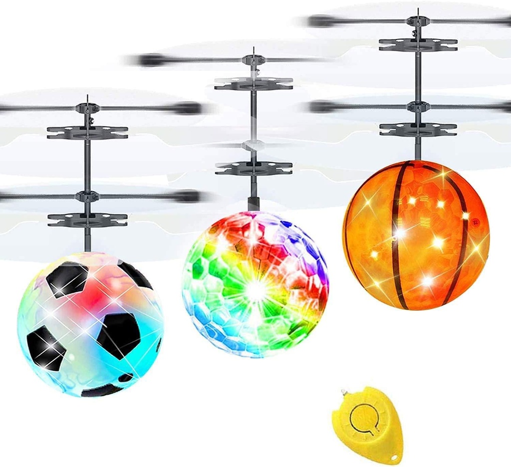 3 Pack Flying Ball Toys,RC Toy for Kids Boys Holiday Christmas Stocking Stuffer Gifts Rechargeable Light Up Ball Drone Infrared Induction RC Helicopter with Remote Controller