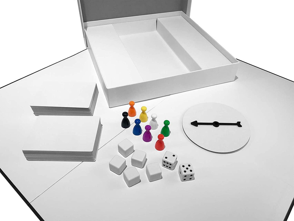 Create Your Own Board Game Set DIY Game Kit with Blank Game Board, Game Pieces, Blank Cards, Dice, Spinner Complete Build Your Own Game Set for Family Board Games