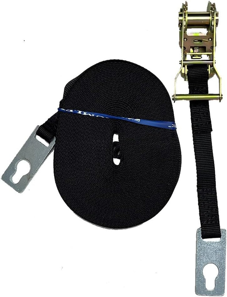 Brumleve Center Ridge Strap Kit with Ratchet, 1 Inch X 46 Feet/Keyhole Plates