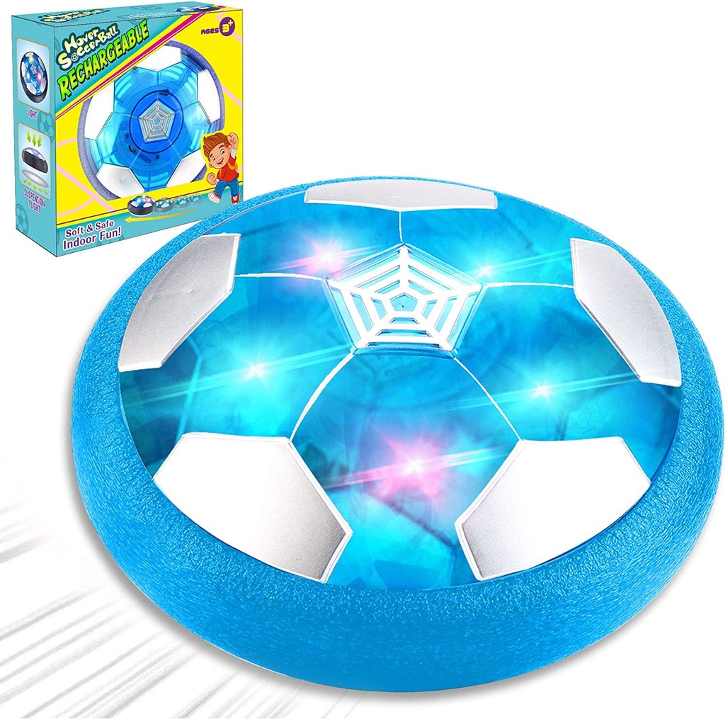 Camlinbo Kids Soccer Toys, Rechargeable Hover Soccer Ball Air Floating Soccer for Boy Girl Age 3-12 LED Light Up Toy Foam Bumper Xmas Indoor Outdoor Game for Kids Toddler