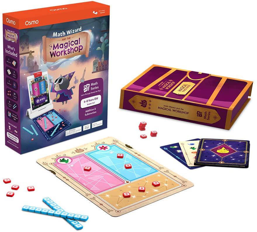 Osmo - Math Wizard and the Magical Workshop for iPad and Fire Tablet - Ages 6-8/Grades 1-2 - Addition and Subtraction - Curriculum-Inspired - STEM Toy Gifts for Kids 6 7 8 (Osmo Base Required)