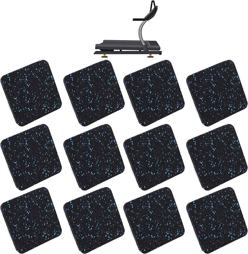 AR-PRO Exercise Equipment Mats - 4 x 4 x 0.5 Anti-Slip Mat with Treadmill Mat for Carpet Protection Trusted Treadmill Mat and Floor Protectors Made of Shock Absorbent Recycled Rubber
