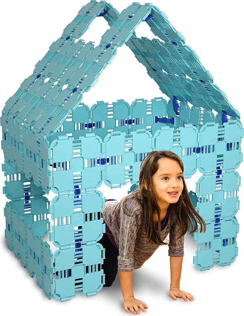Fort Boards - Fort Building Kit | Jumbo Blocks Kids Toy | 90 Piece Set: Light Blue