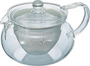Hario ChaCha Kyusu Maru Teapot Heatproof Glass Teapot 450 mL, Glass