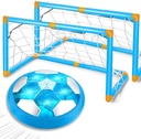 iGeeKid Hover Soccer Ball Kids Toys Air Soccer Rechargeable with 2 Preinstall Goals LED Light Floating Football Foam Bumper Kids Indoor Outdoor Sports Holiday Toys for Girls Boys Age 3-14