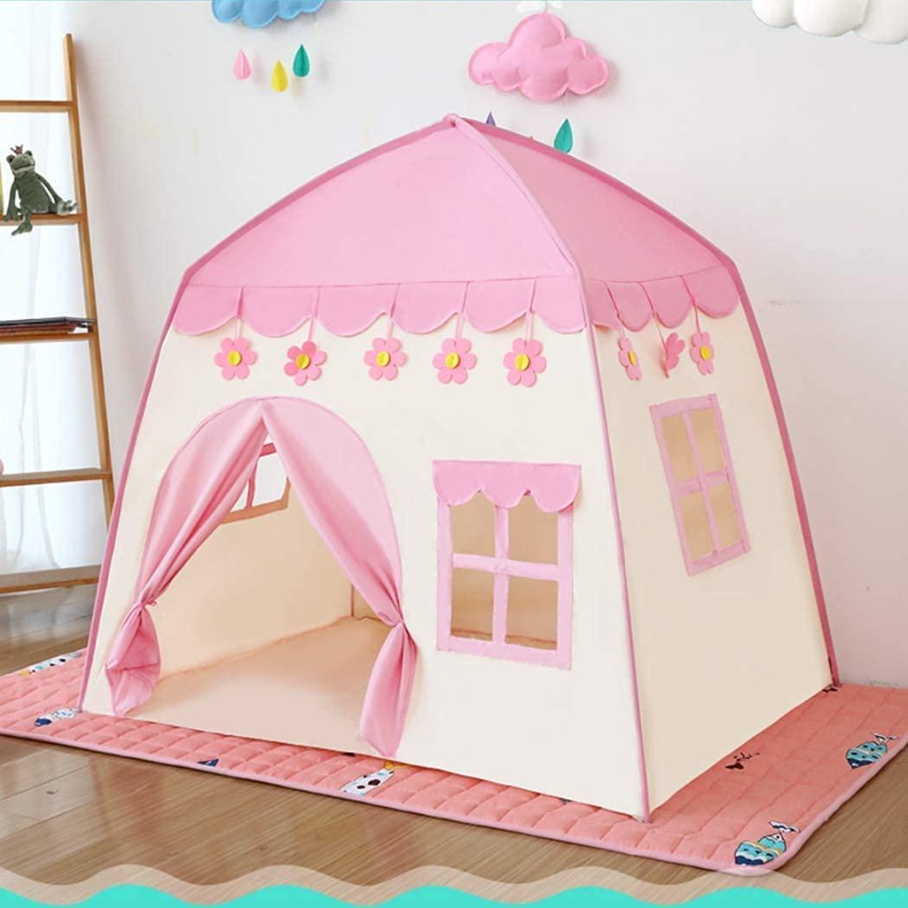 BEILIHART Kids Play Tent and Playhouse,51 x51 x39 Princess Castle Play Tents ,Pink Kids Tent Playhouses Indoor Outdoor ,Children Playhouse for Boys Girls Camping Play Games GIF.
