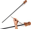 Mahl Stick for Steadying Painter Hand, 33 6/7 Inches in Length Aluminum Rod with Artificial Leather, Artists Painting Hand Rest Tool